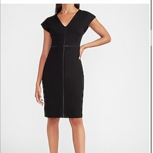 Express Vneck Seamed Sheath Dress